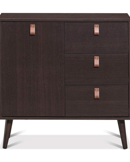 Giantex Sideboard Storage Cabinet with Doors and Adjustable Shelf (Dark Brown)