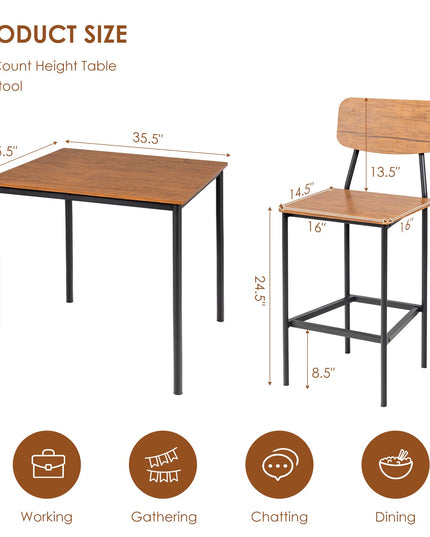 5-Piece Dining Table Set - Giantex
