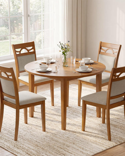 Chaises de salle à manger en bois Giantex de style ferme avec dossiers confortables pour salle à manger ou restaurant