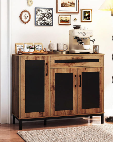 Giantex 48" Buffet Cabinet with Storage | 3-Door Large Farmhouse Sideboard with Drawer