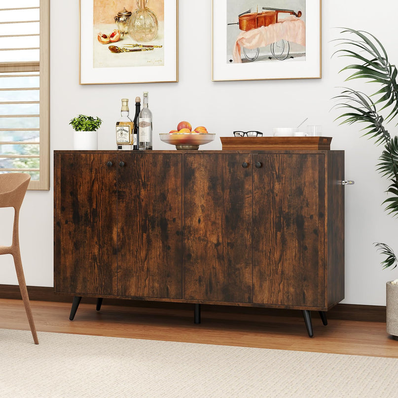 Giantex Buffet Sideboard with 5 Position Adjustable Shelves