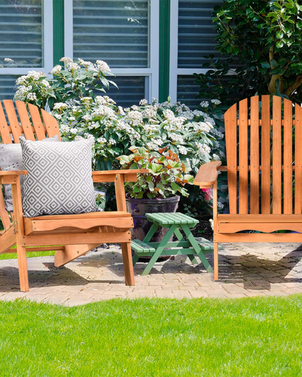 Giantex Adirondack Chair Wooden and Foldable Outdoor Lounger Chair 34"X28"X35.5"