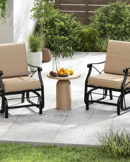 Chaise planeur d'extérieur Giantex avec coussins d'assise et de dossier épais amovibles