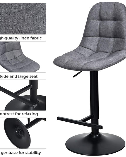 Armless Counter Height Chairs for Kitchen Dining Living Bistro Pub