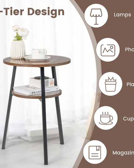 Giantex Round End Table Set