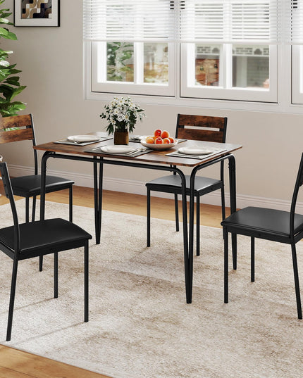 Giantex Ensemble de salle à manger 5 pièces pour 4 personnes (109 cm)