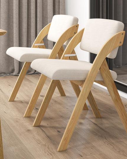Giantex Folding Dining Chairs Set, Portable Kitchen Chairs with Padded & Seat Backrest