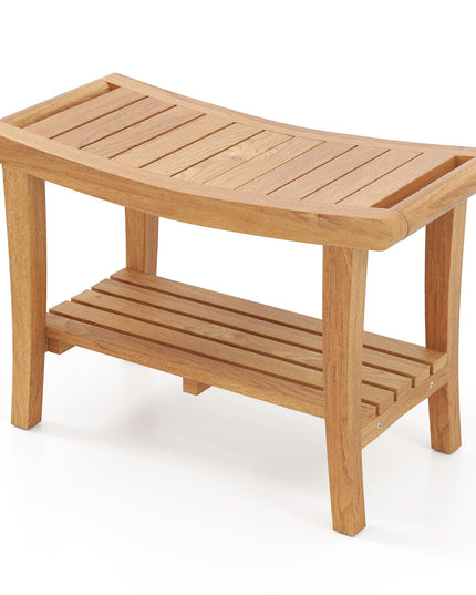 Giantex Teak Wood Shower Bench
