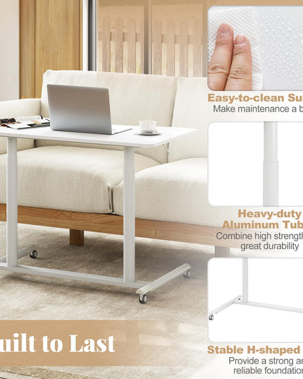 Giantex Mobile Standing Desk with Wheels & Aluminum Frame