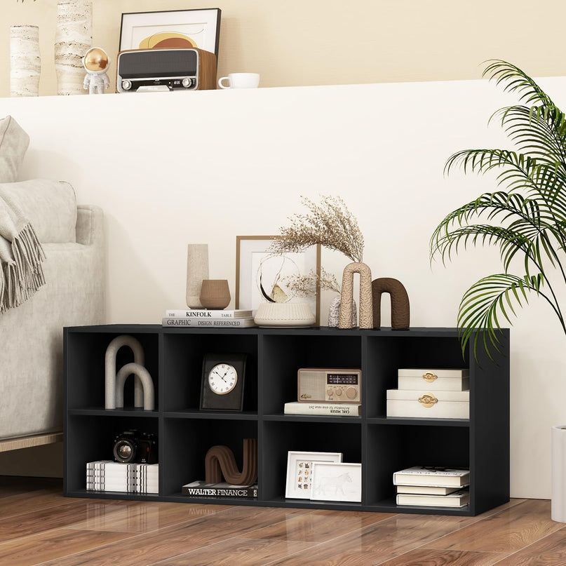 Giantex Shoe Bench 8 Cubes, 40" Entryway Bench with Storage