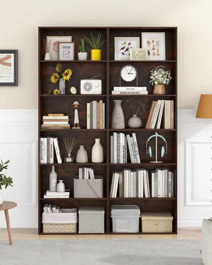 Giantex 6-Tier Bookcase, 70" Tall Wooden Bookshelf, Freestanding Storage Organizer w/Open Shelves
