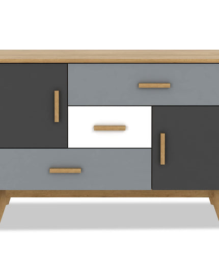 Free-Standing Storage Cabinet, Floor Cabinet with 2 Doors & 3 Drawers