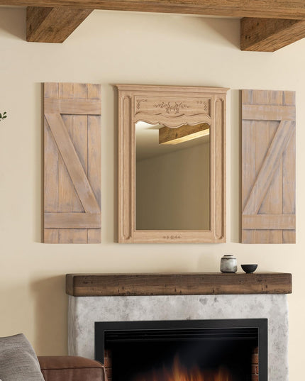 Giantex Farmhouse Window Shutters Wall Decor