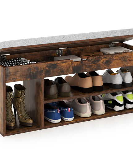 Giantex 31 Inches Shoe Storage Bench for Entryway