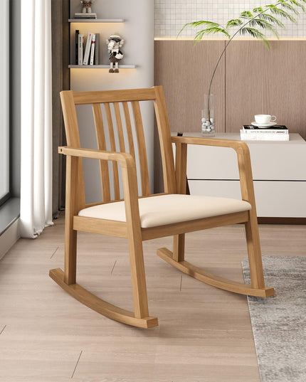 Giantex Rocking Chair with Cushioned Seat for Living Room
