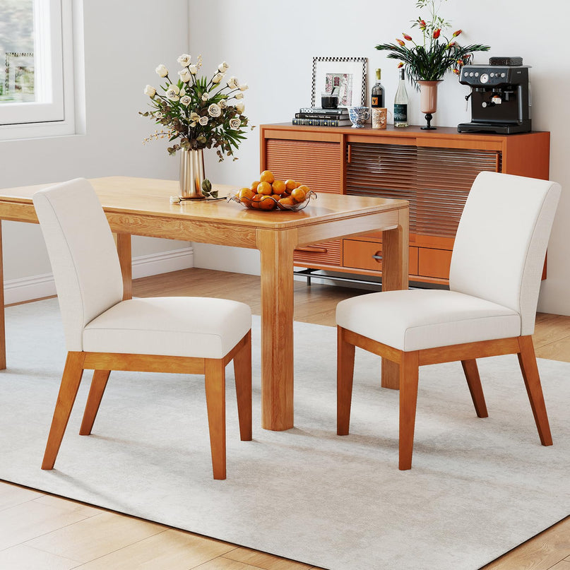 Giantex Upholstered Dining Chairs Set of 2/4 for Dining Room