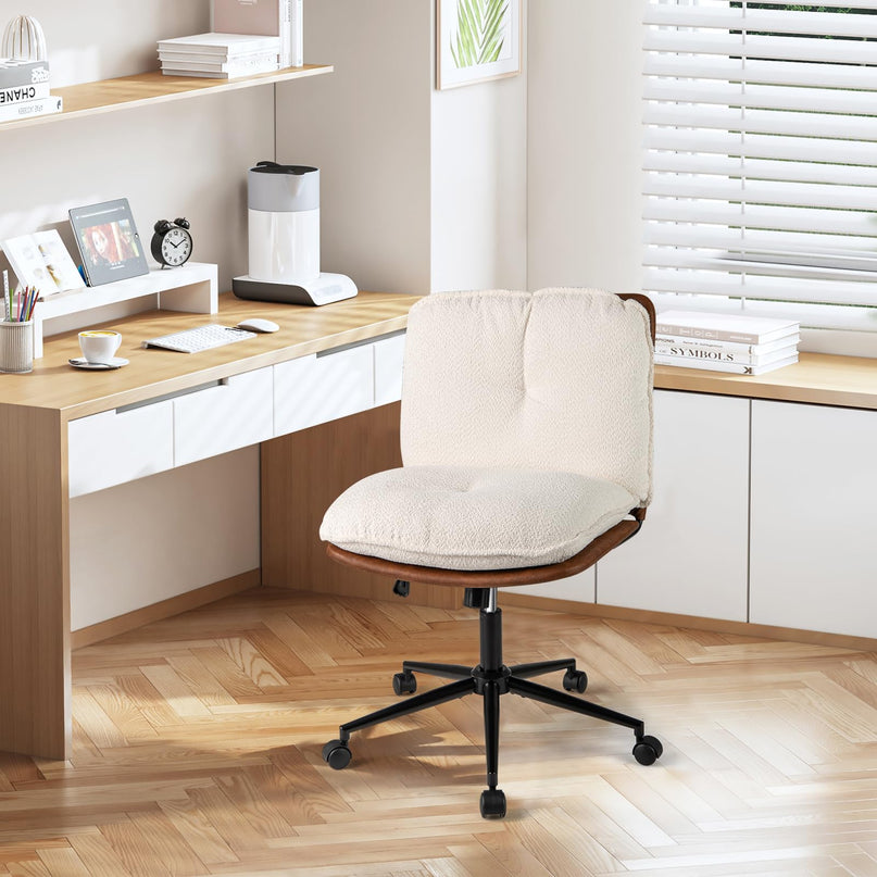 Giantex Armless Office Chair with Wheels
