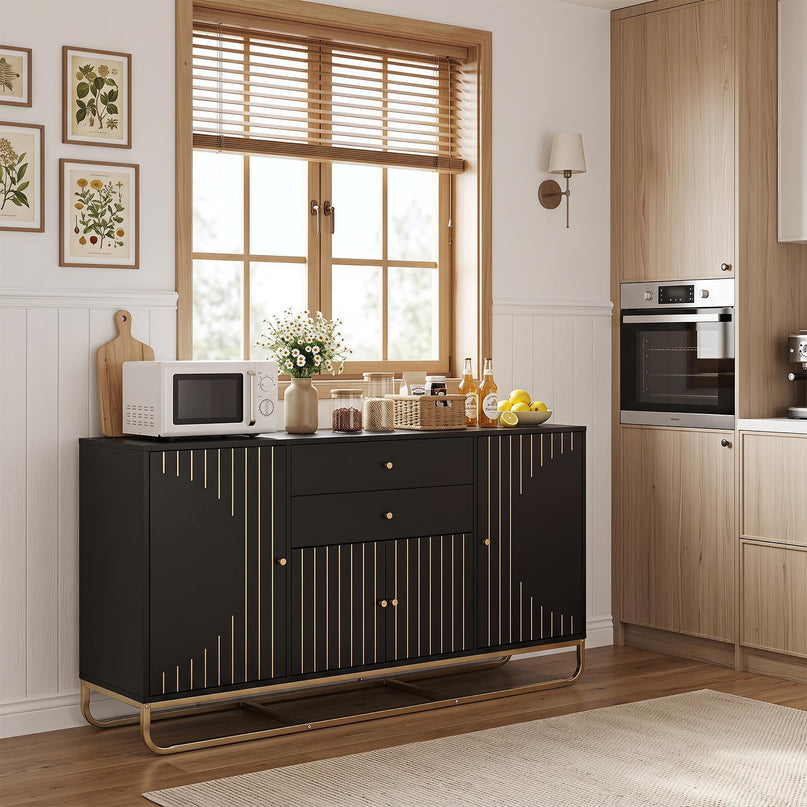 GIANTEX Modern Sideboard Buffet Cabinet with Storage & 2 Drawers