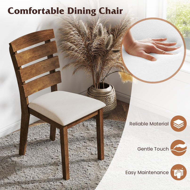 Giantex Wooden Dining Chairs Set for Living Dining Room