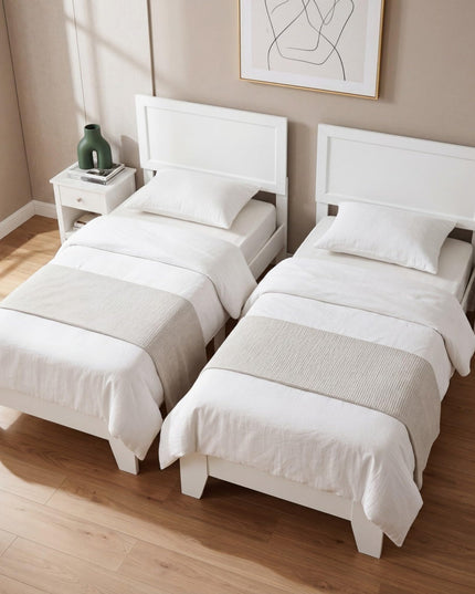 GIANTEX Twin/ Full/Queen Size Wooden Bed Frame with Heavy Duty Mattress Foundation