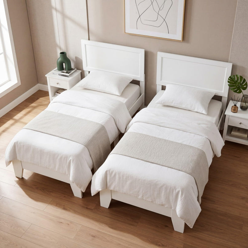 GIANTEX Twin/ Full/Queen Size Wooden Bed Frame with Heavy Duty Mattress Foundation