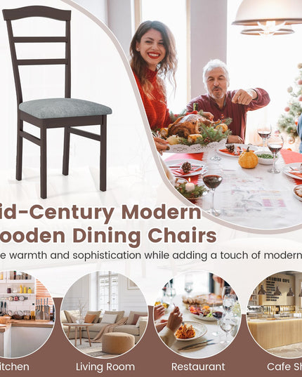 Giantex Wooden Dining Chairs Set for Dining Living Room