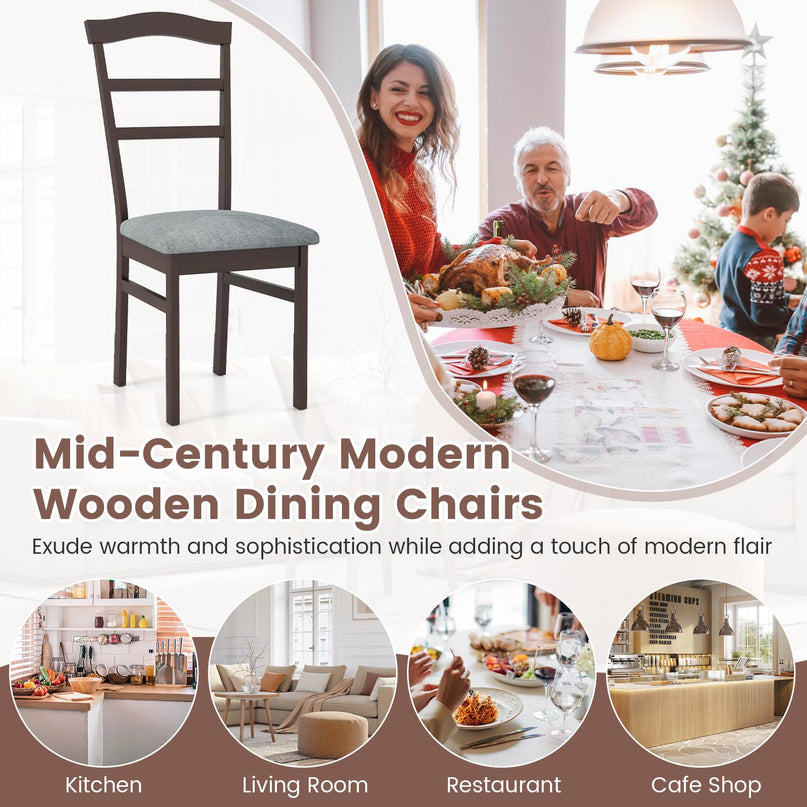 Giantex Wooden Dining Chairs Set for Dining Living Room