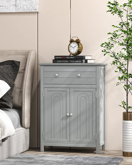 Giantex Bathroom Storage Cabinet with Drawer - Floor Cabinet with Doors, Adjustable Shelf