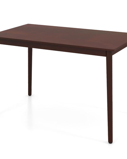 Giantex Dining Table for 4, Rectangular Kitchen Table, Mid Century Modern Dining Table with Rubber Wood Legs