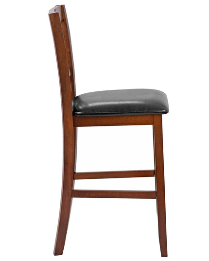 Giantex Modern 25” Counter Height Dining Pub Stools with X-Shaped Backrest, Soft Cushion & Durable PU Seat