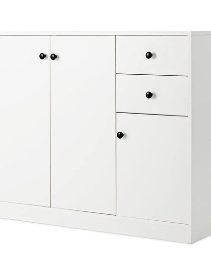Giantex Buffet Cabinet with Storage - Kitchen Sideboard with 2 Drawers, 3-Door Large & Small Cabinet