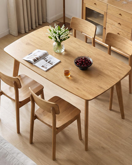 GIANTEX 47" Solid Wood Rectangular Dining Table w/Round Edges