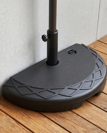 Giantex Half Round Patio Umbrella Base 44 lbs Fillable Half Umbrella Stand