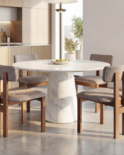 Giantex Upholstered Kitchen Dining Chairs with Curved Backrest