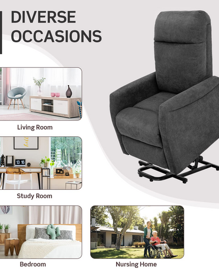 Giantex Power Lift Recliner Chair for Elderly, Ergonomic Lounge Chair