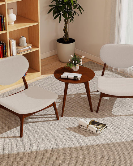 Giantex Accent Chairs Set of 2 with Side Table for Bedroom