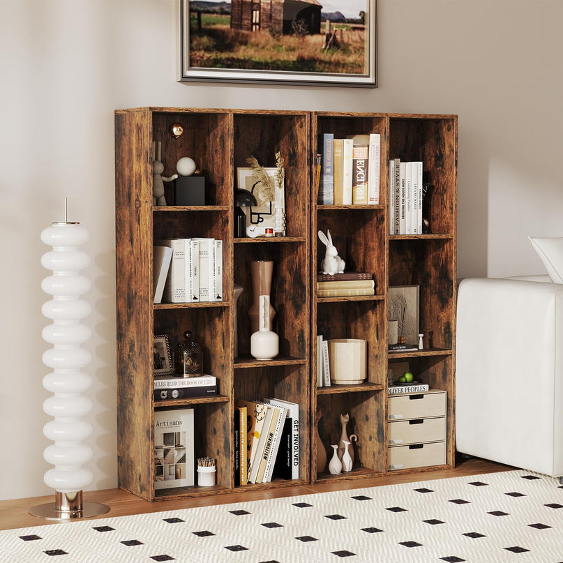 Giantex Floor Standing Open Bookshelf w/Storage Shelves