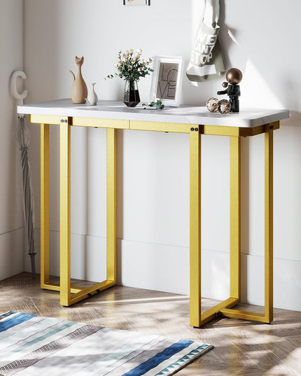 Giantex 42" Console Table Modern Faux Marble Entryway Table