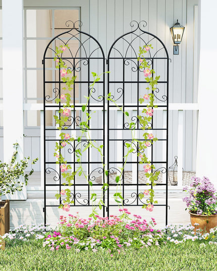 Giantex 71"x20" Metal Garden Trellis for Outdoor Climbing Plants(2/4 Packs)