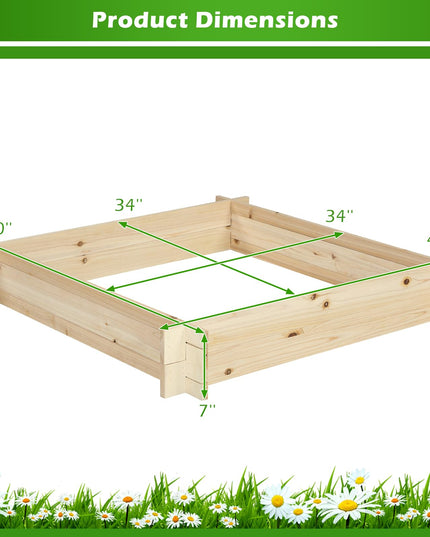 Giantex 40" x 40" Wooden Raised Garden Bed