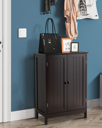 Giantex Storage Cabinet with Doors and Shelves - Freestanding Storage Organizer with Anti-Tipping Device