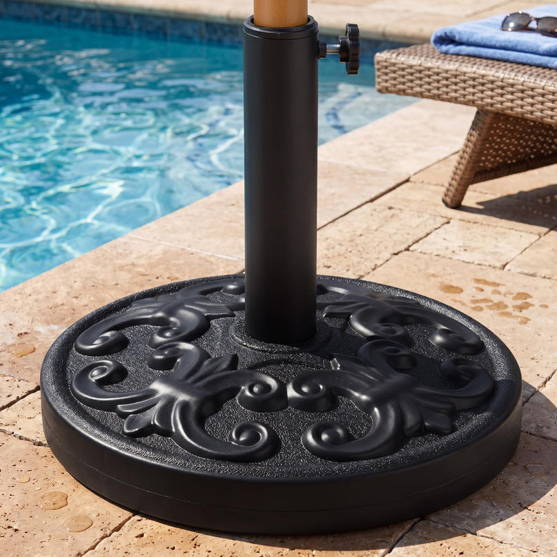 Giantex 27 lbs Patio Umbrella Base Pre-Filled Cement Weighted Umbrella Base