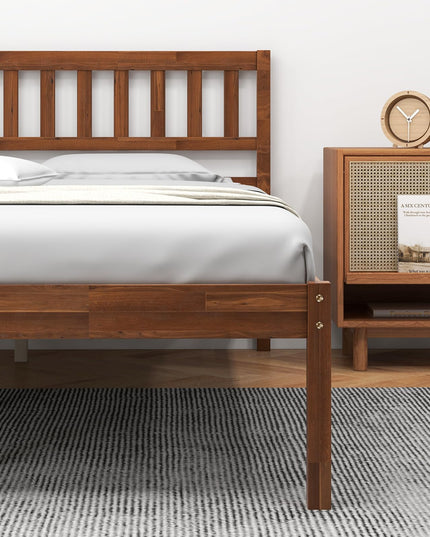 Giantex Wood Bed Frame with Headboard
