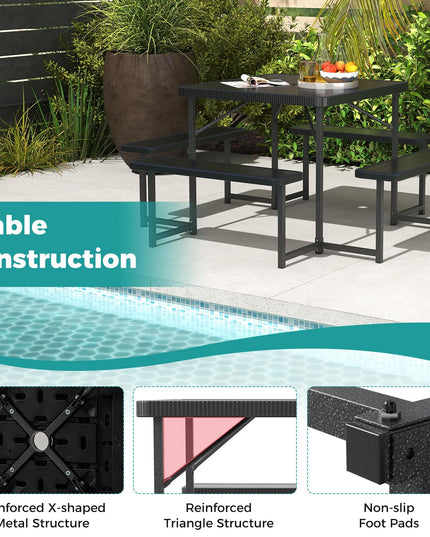 Giantex Picnic Table Bench Set for 4-8 People