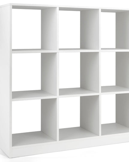 Giantex 9-Cube Bookcase White - 4-Tier Freestanding Open Bookshelf