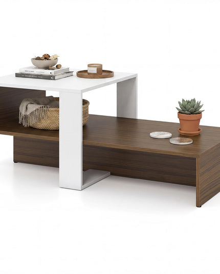 Giantex 31.5" Small Coffee Table with Storage