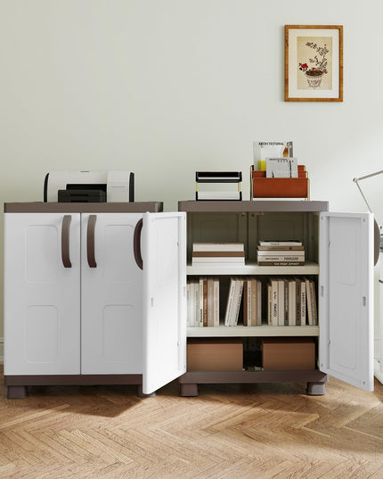 Giantex Storage Cabinet with 2 Doors and Adjustable Shelves(Wide-29"x19"x37")