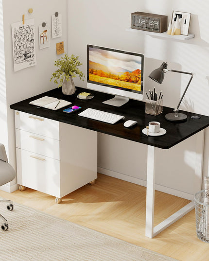 Giantex Universal Wood Table Top 55 x 28 inch Solid One-Piece Desk top