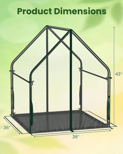 Giantex Mini Greenhouse with Sturdy Metal Frame