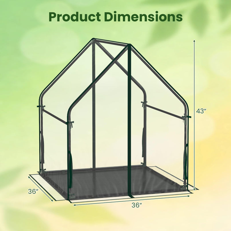 Giantex Mini Greenhouse with Sturdy Metal Frame